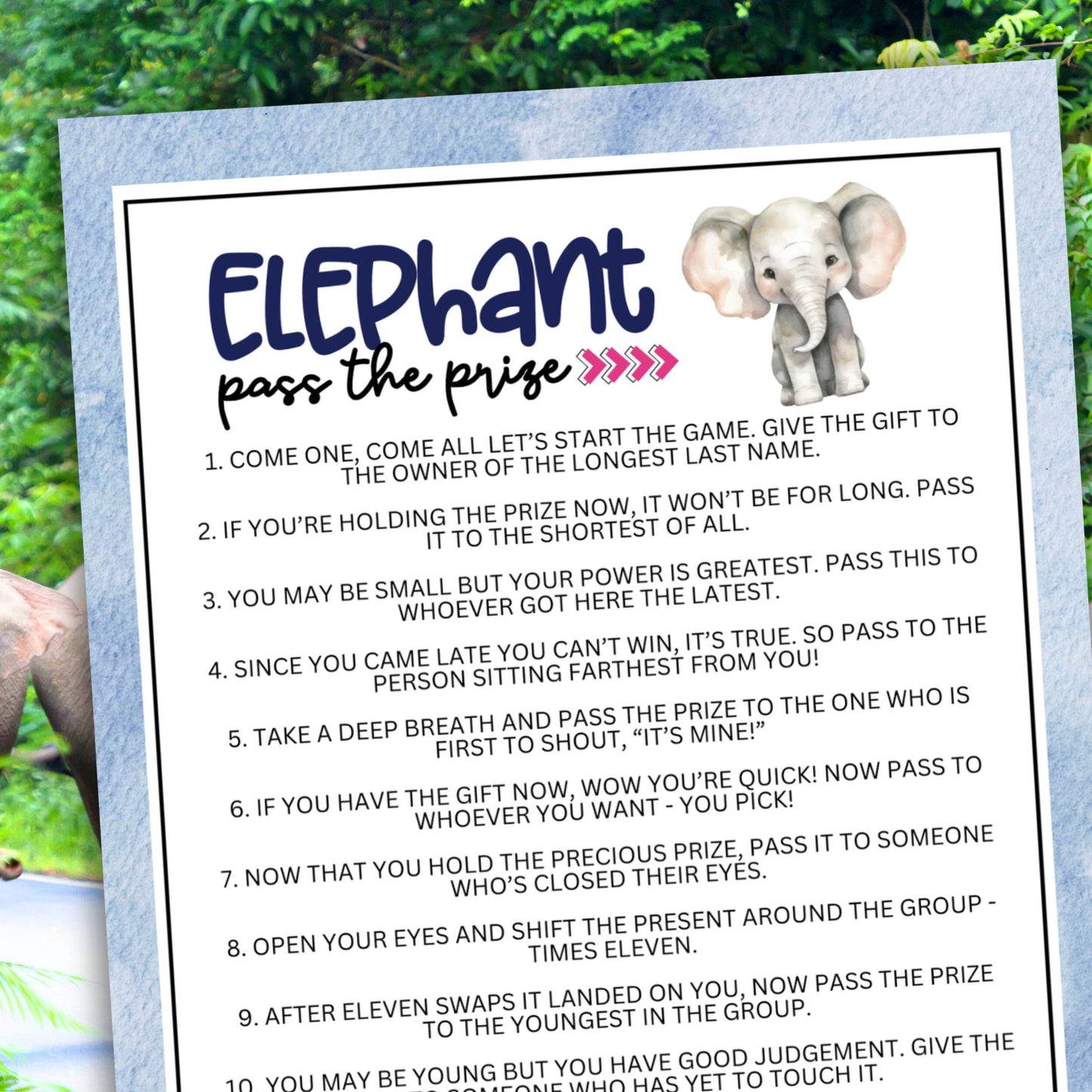 Elephant Pass the Prize