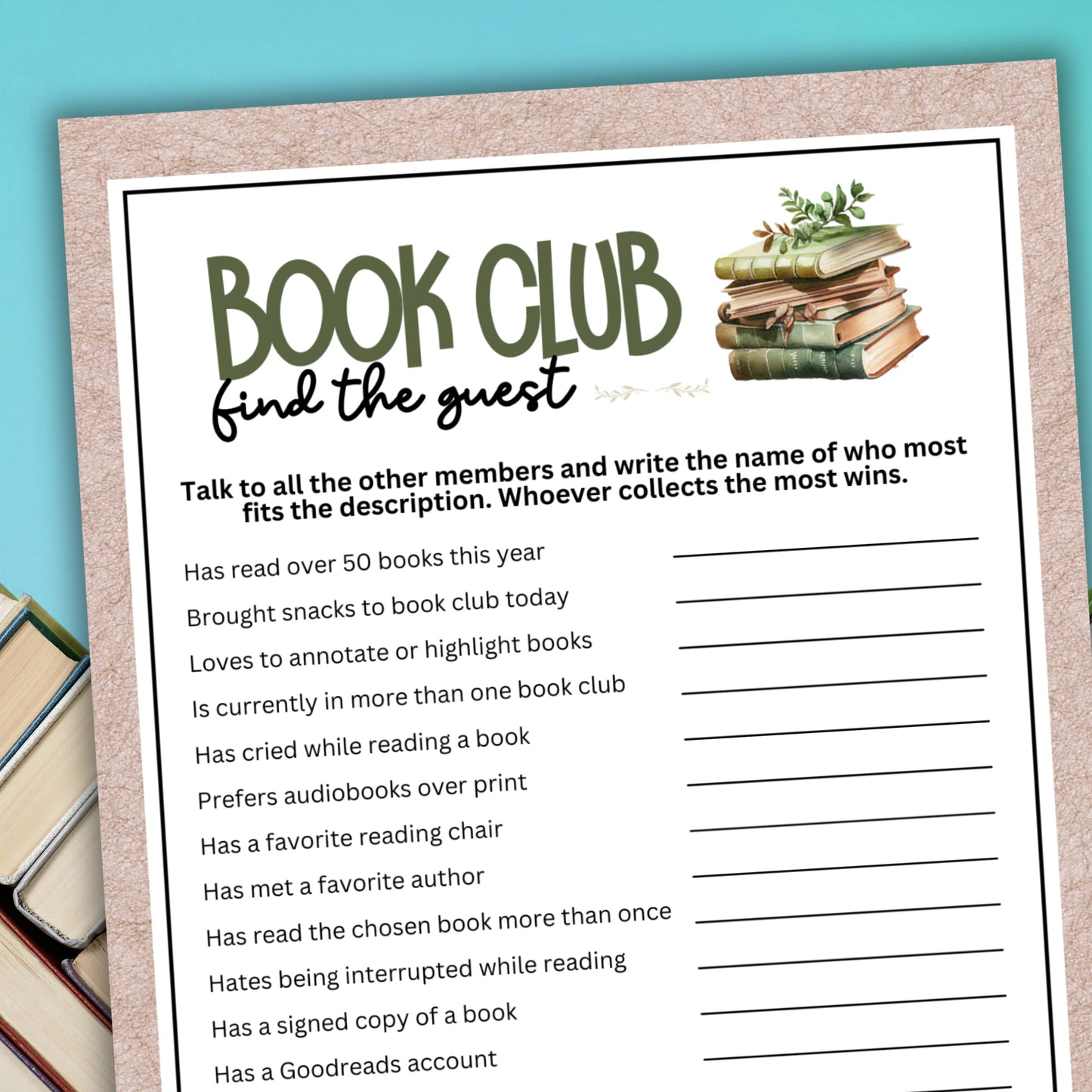 Book Club Find the Guest