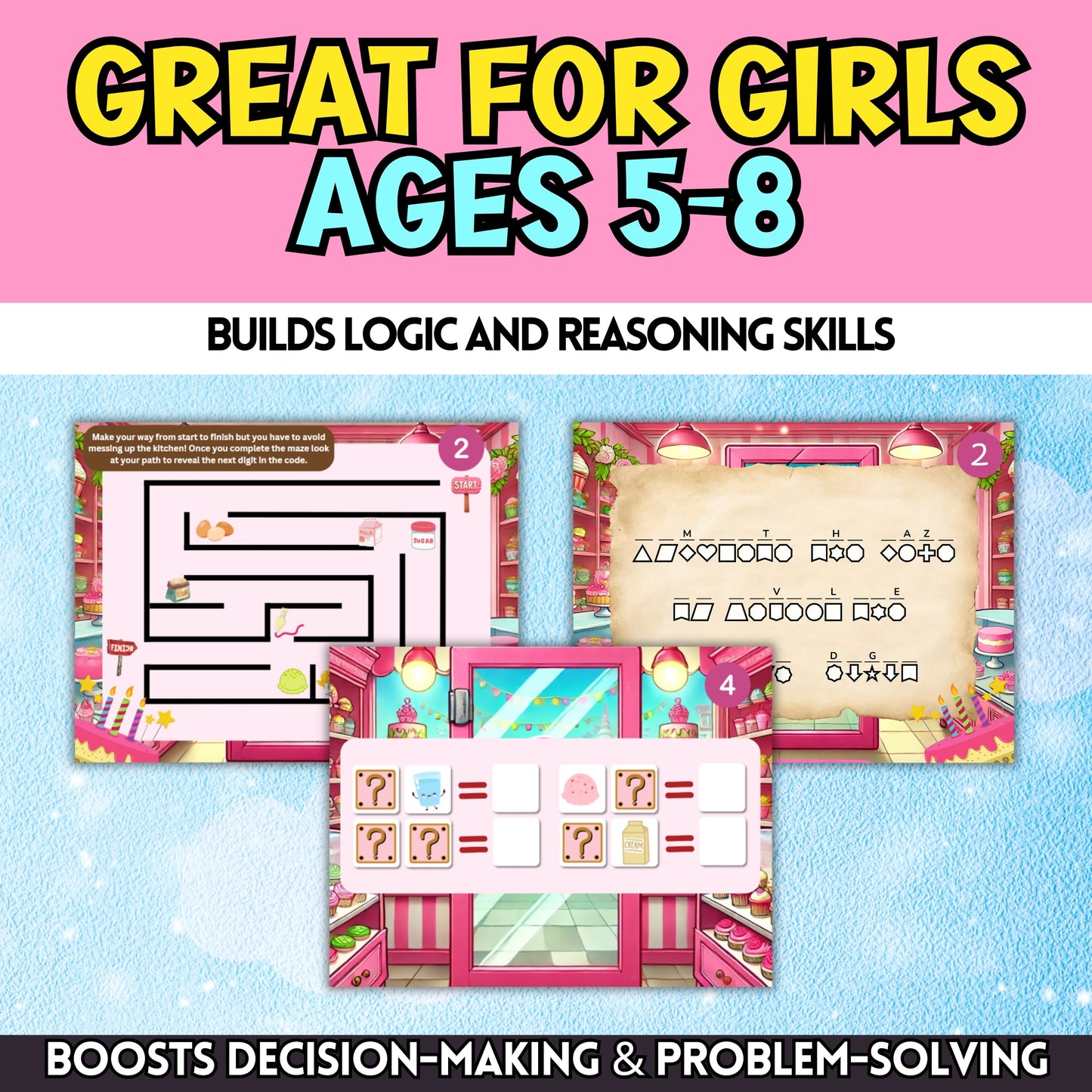 Birthday Cake Escape Room For Girls (Ages 5-8)