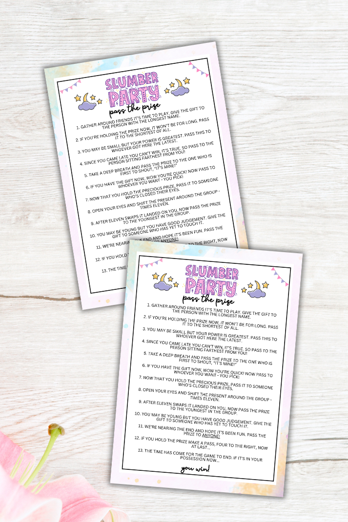 Planning a glitz and glam pajama party for your tween girls' night sleepover? You'll want to have entertainment that everyone will love! The game is a simple poem that you can read aloud to participants or print out a copy for each to read along!