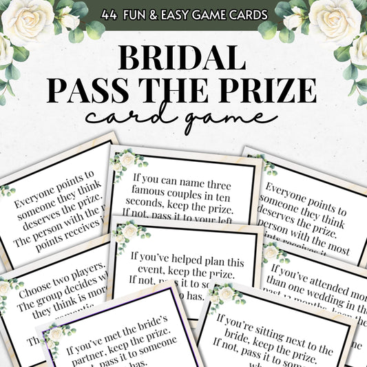 Pass the Prize Bridal Shower Card Game