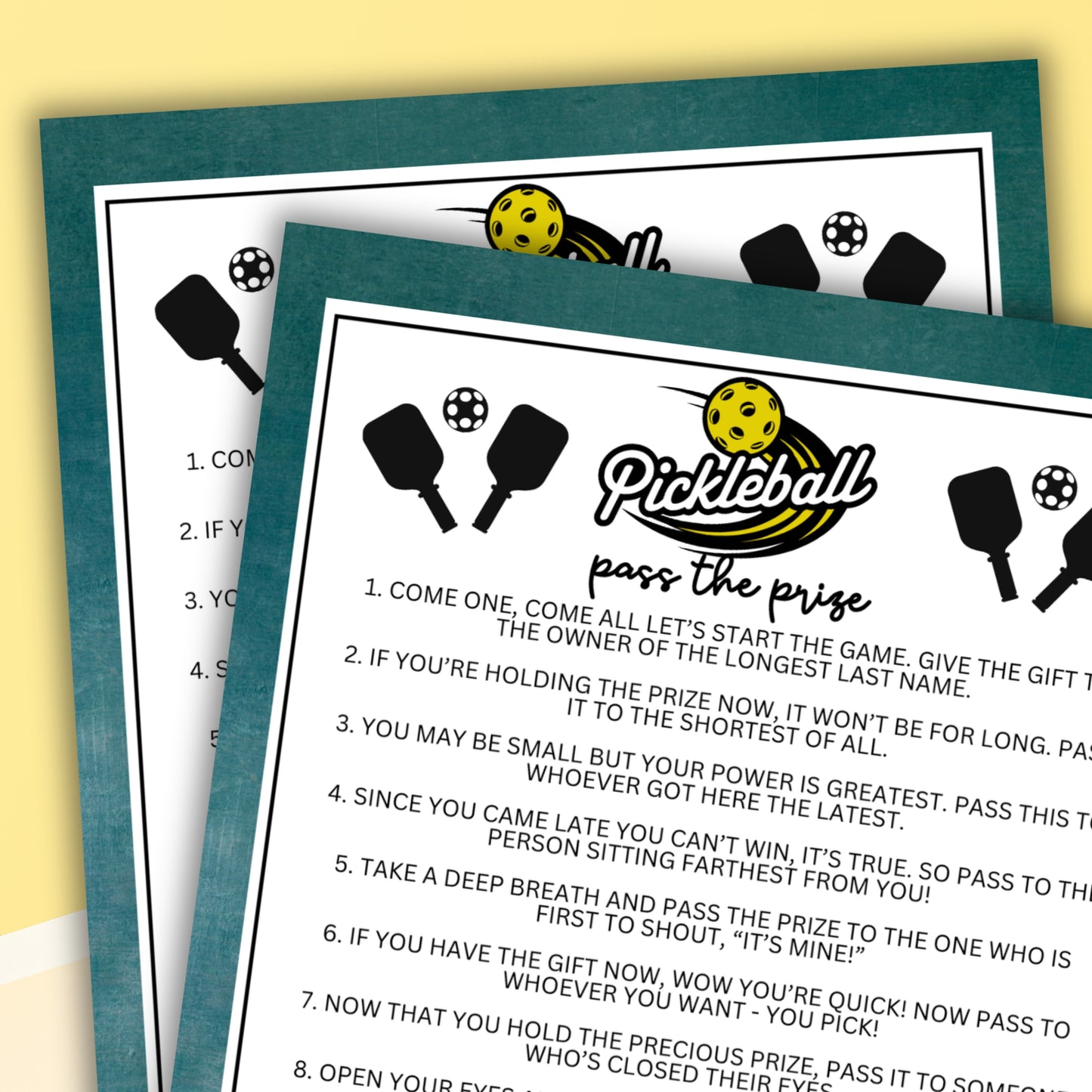 Pickleball Pass the Prize