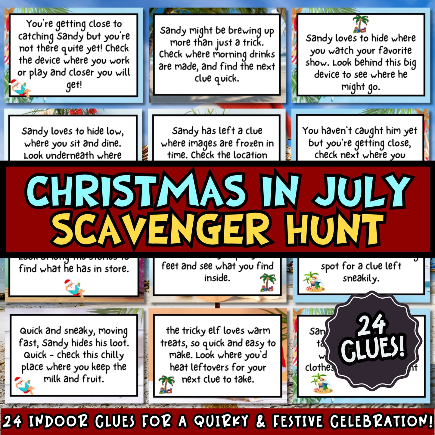 Christmas in July Scavenger Hunt