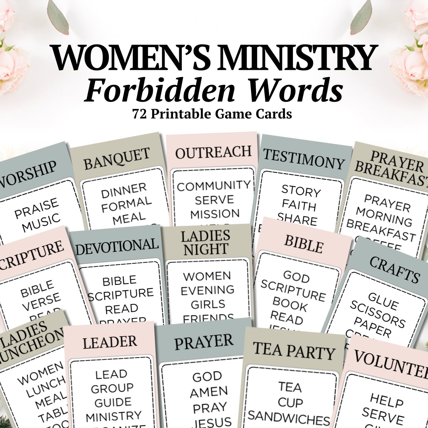 Women's Ministry Gatherings Forbidden Words (72 Cards)