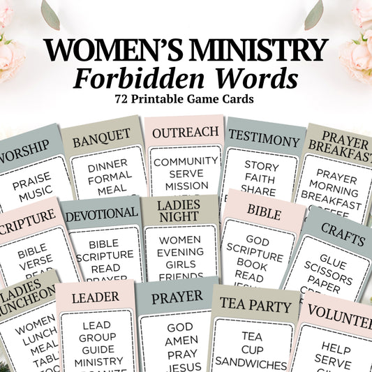 Women's Ministry Gatherings Forbidden Words (72 Cards)