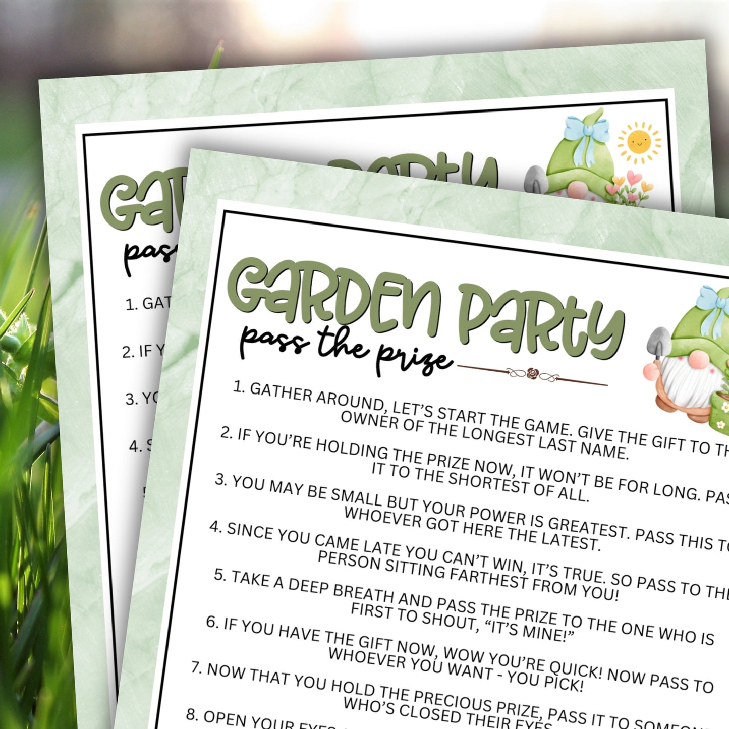 Garden Party Pass The Prize