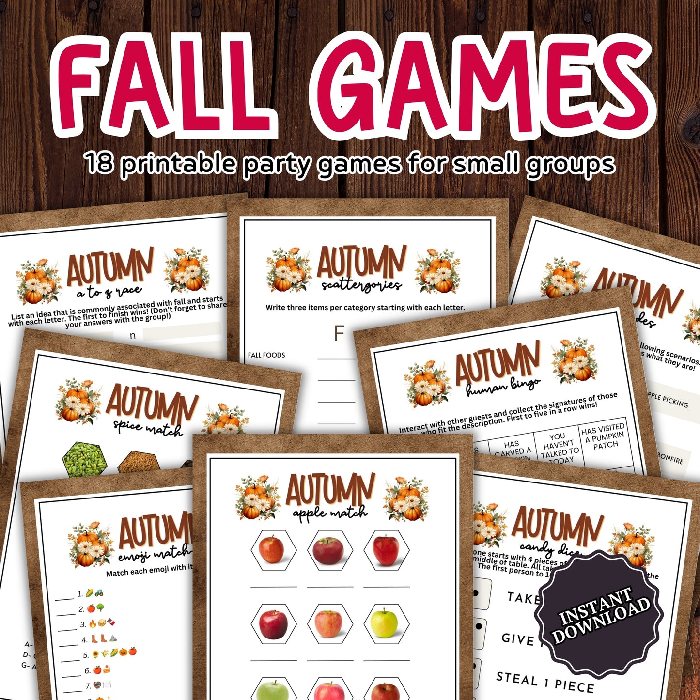 Fall Party Games MEGA Bundle