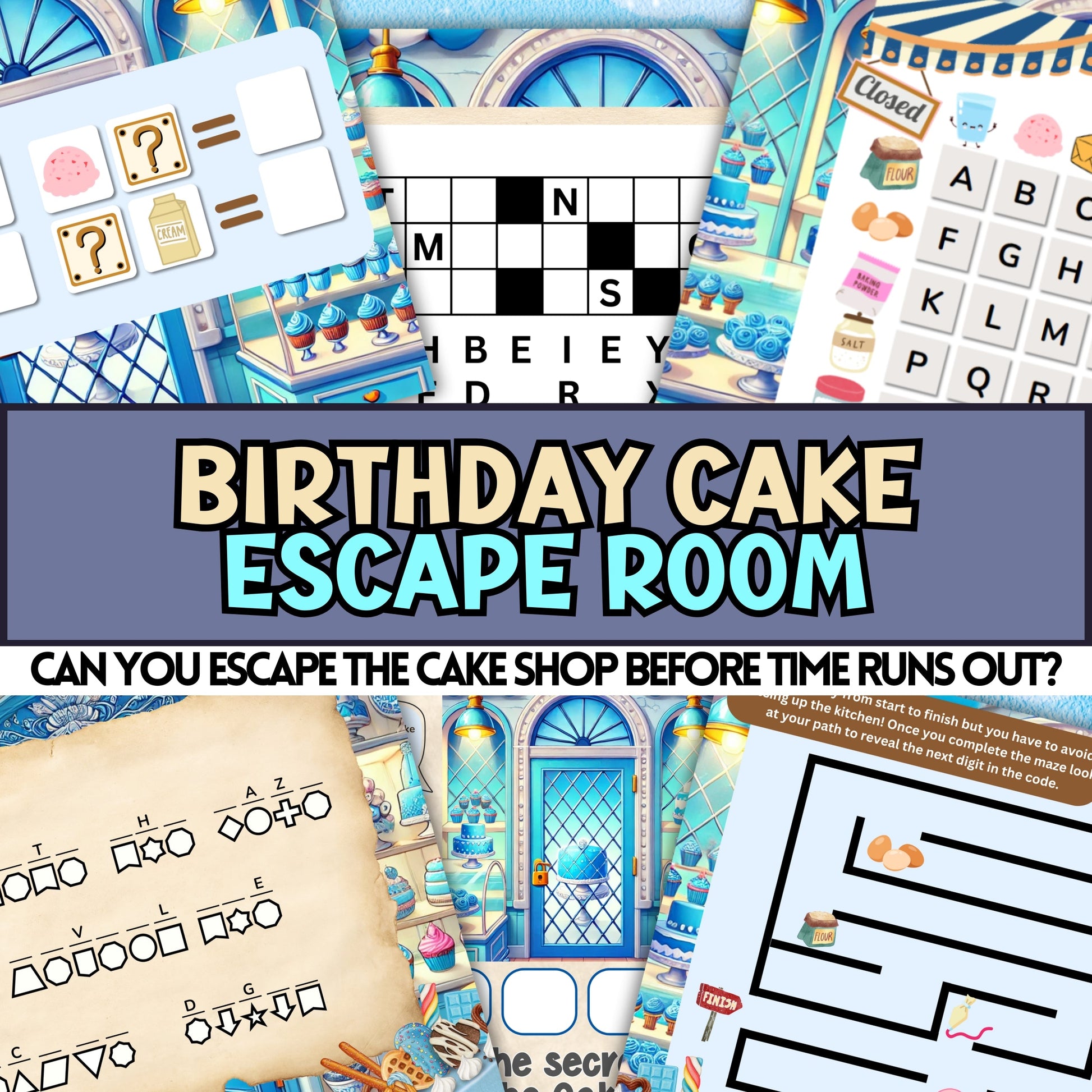 Birthday Cake Escape Room For Boys Ages 5 through 8
