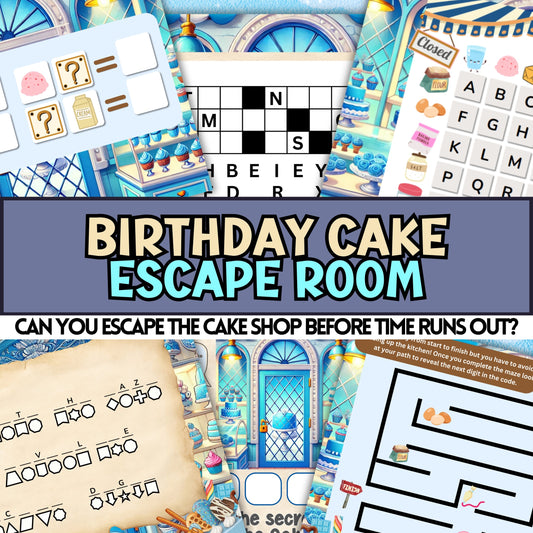 Birthday Cake Escape Room For Boys Ages 5 through 8
