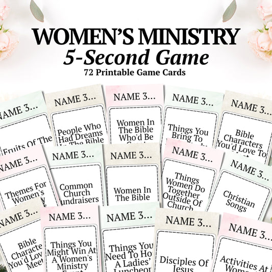 Women's Ministry 5-Second Game  (72 Cards)