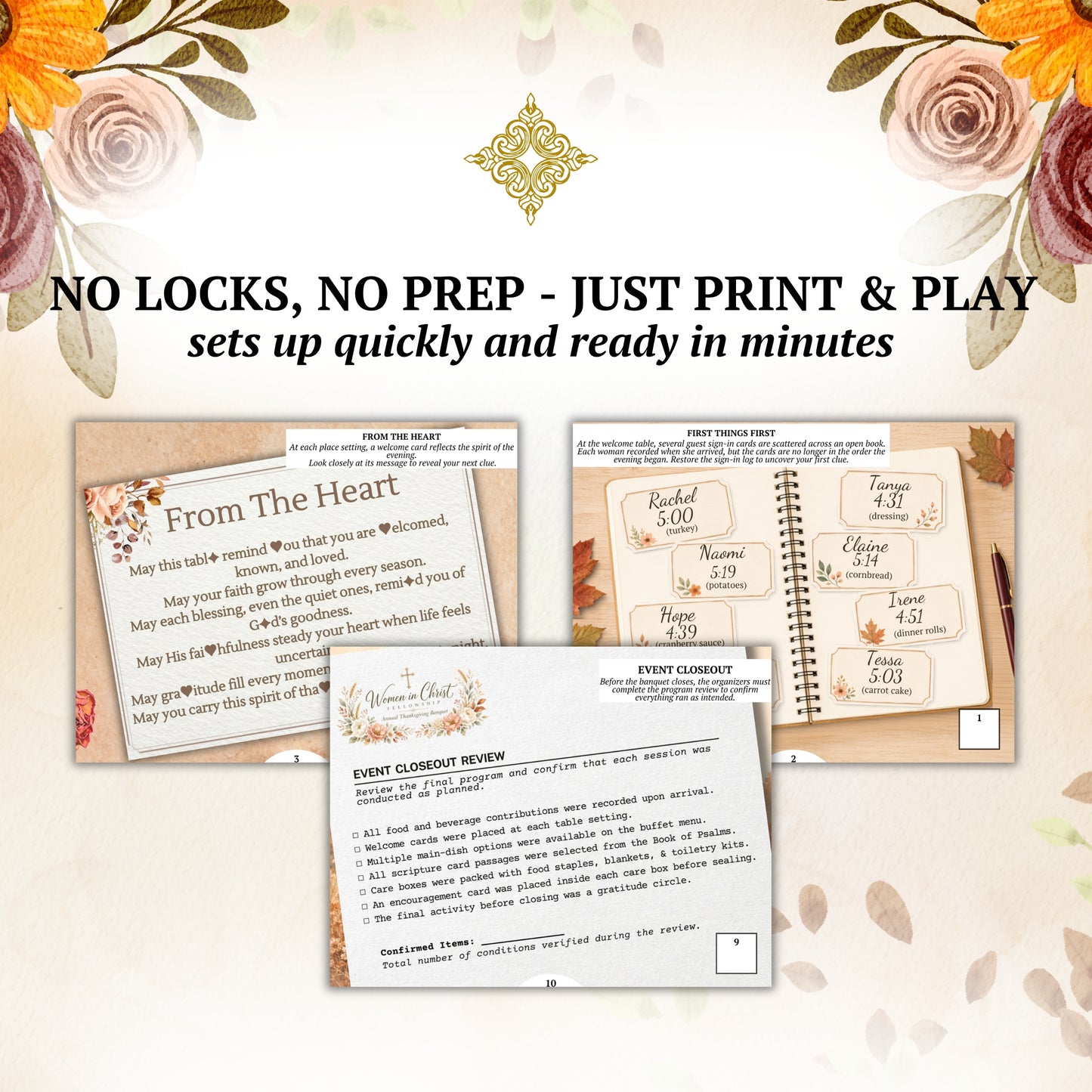 Women's Ministry Thanksgiving Escape Game