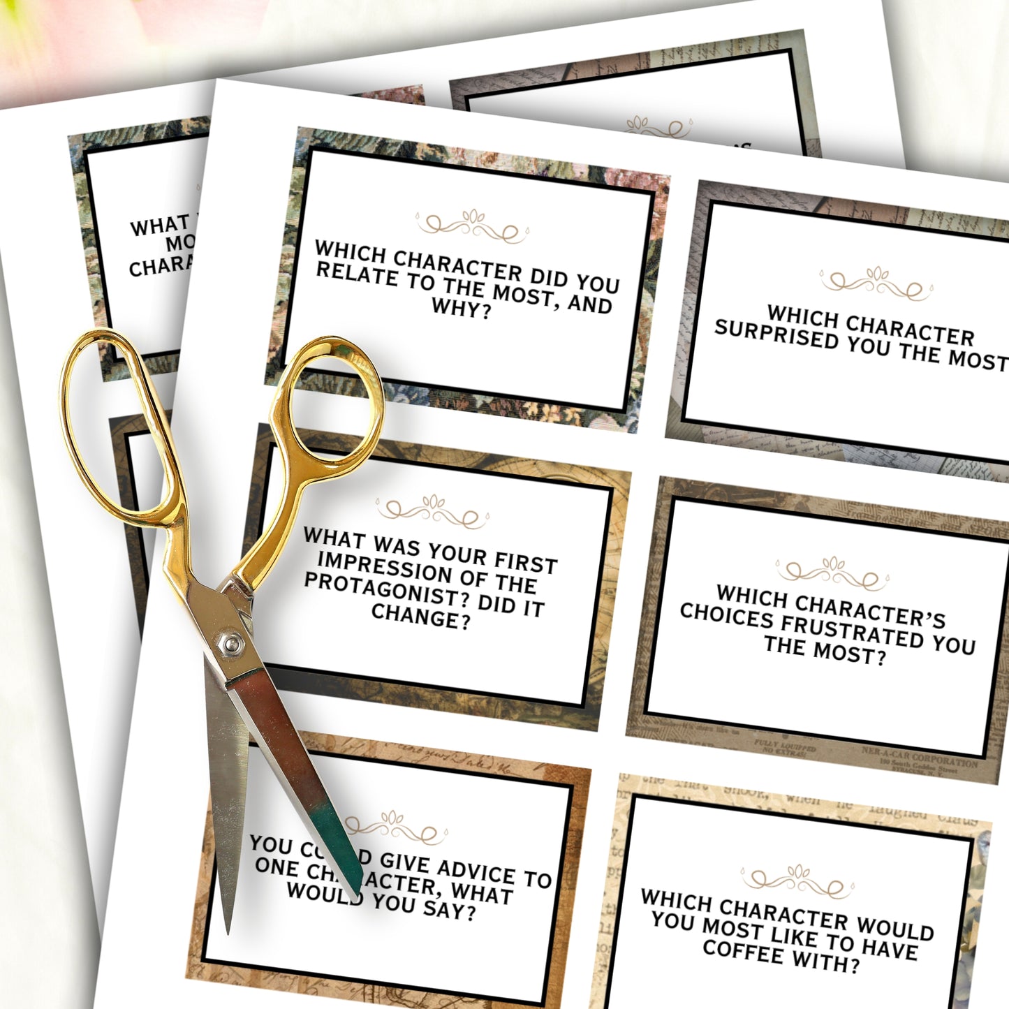 Book Club Discussion Cards - Printable Card Deck Game