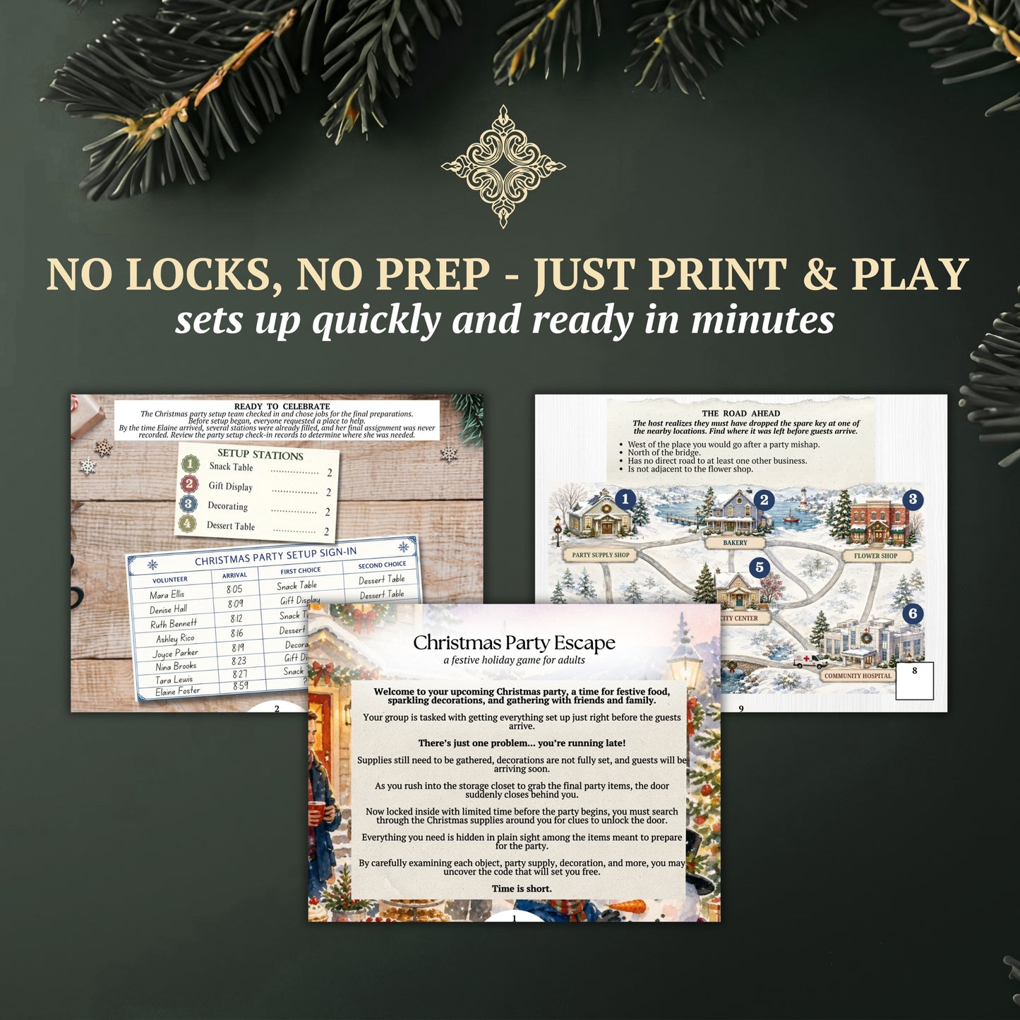Christmas Party Escape Room Game For Adults