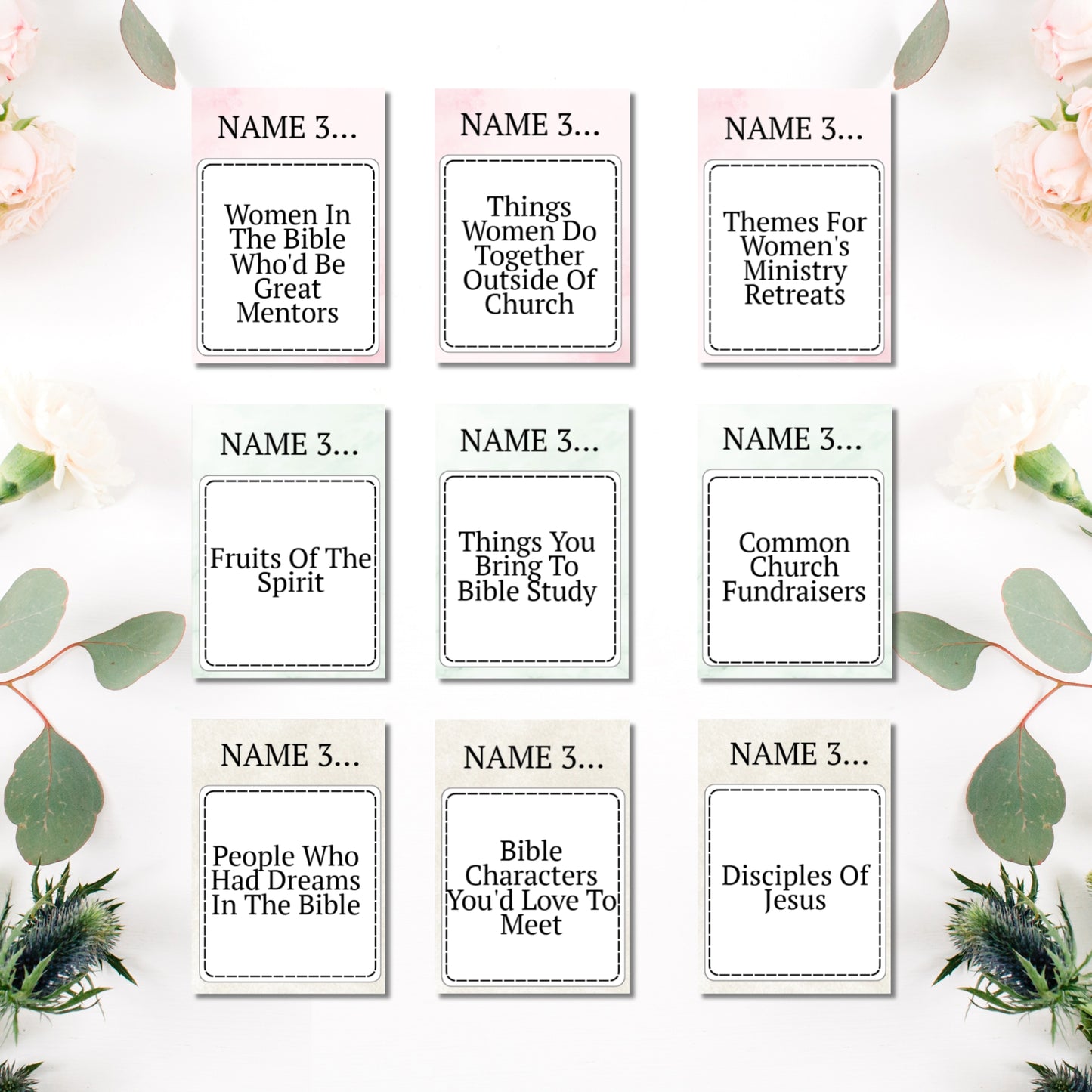Women's Ministry 5-Second Game  (72 Cards)