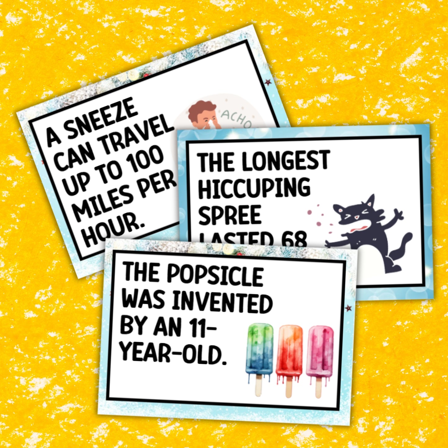 Lunch Box Trivia Cards For BOYS