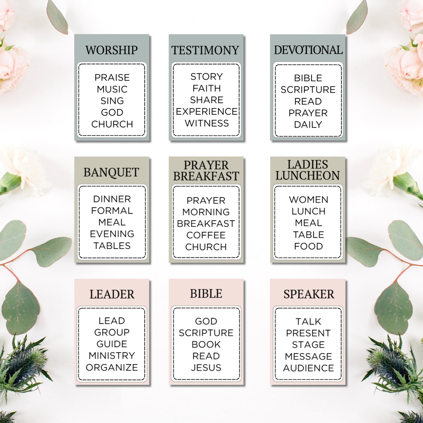 Women's Ministry Gatherings Forbidden Words (72 Cards)