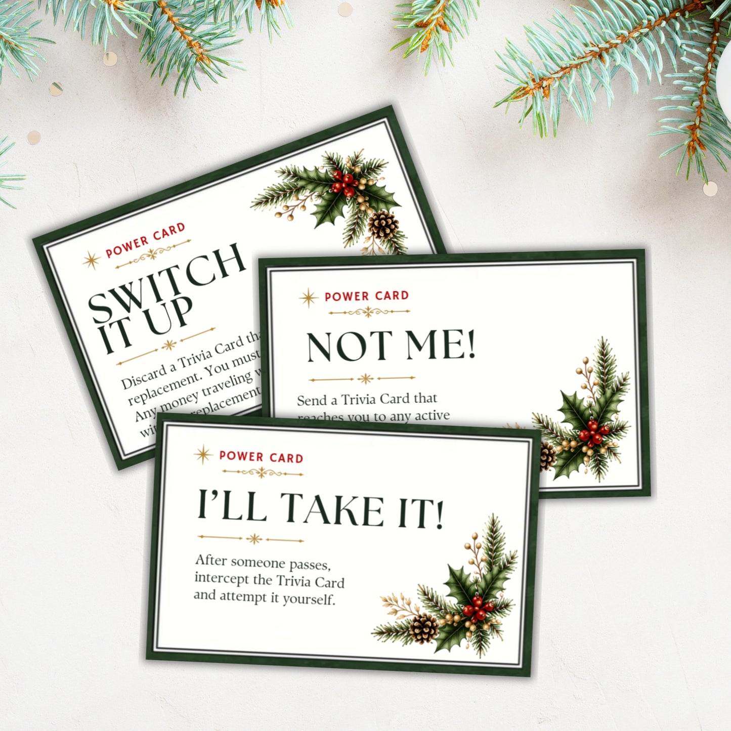 Play or Pass Christmas Money Trivia Card Game For Adults