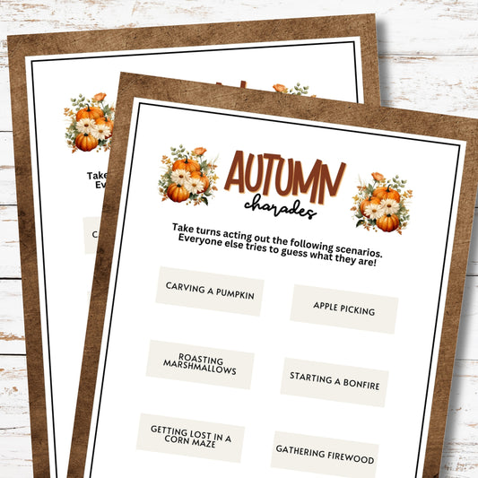 Fall & Autumn Charades