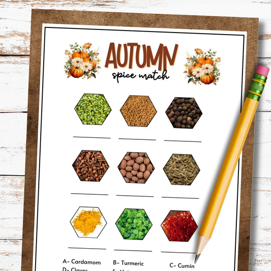Fall Spice Match Picture Trivia Game