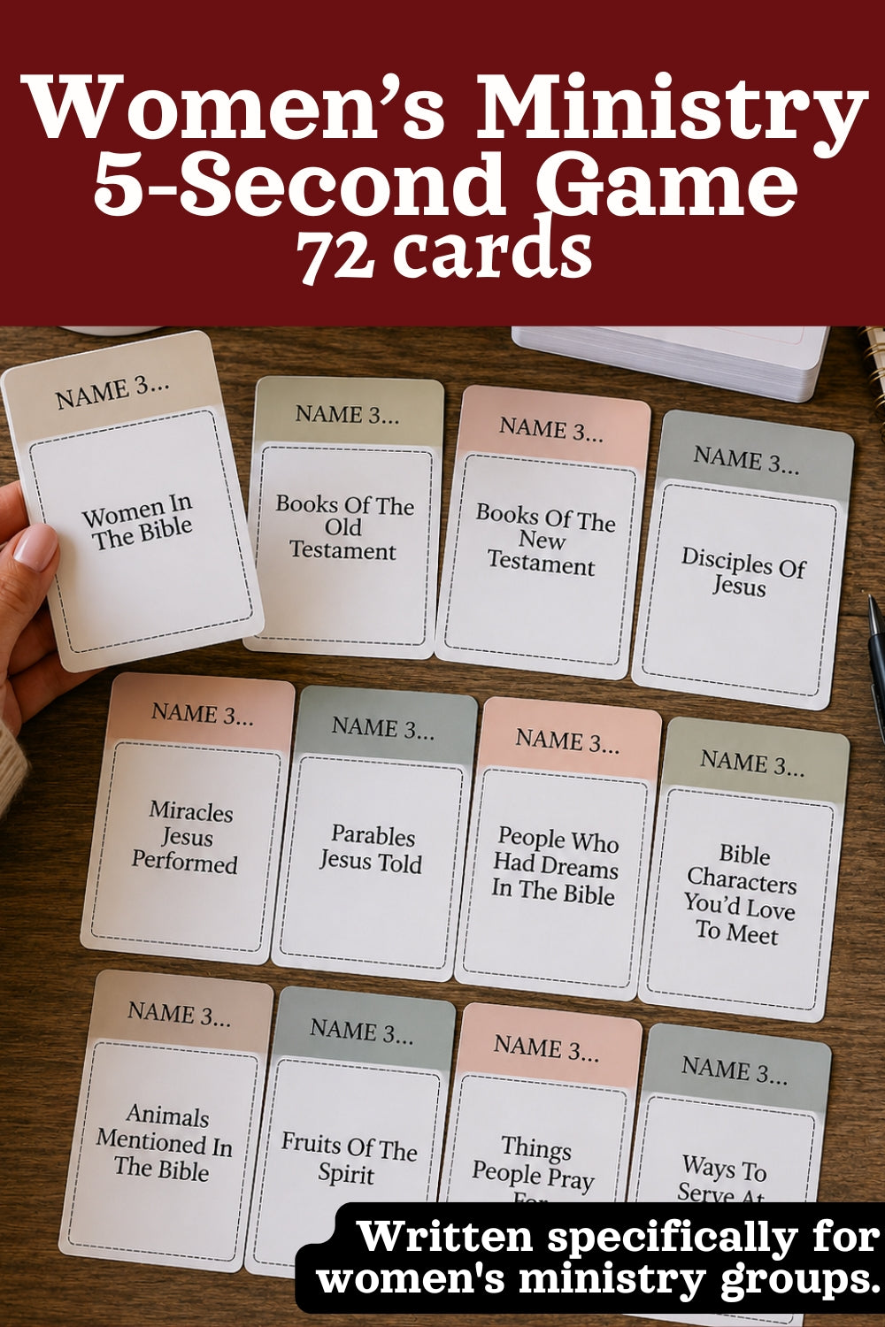 Women's Ministry 5-Second Game  (72 Cards)