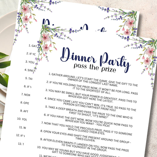Dinner Party Pass The Prize