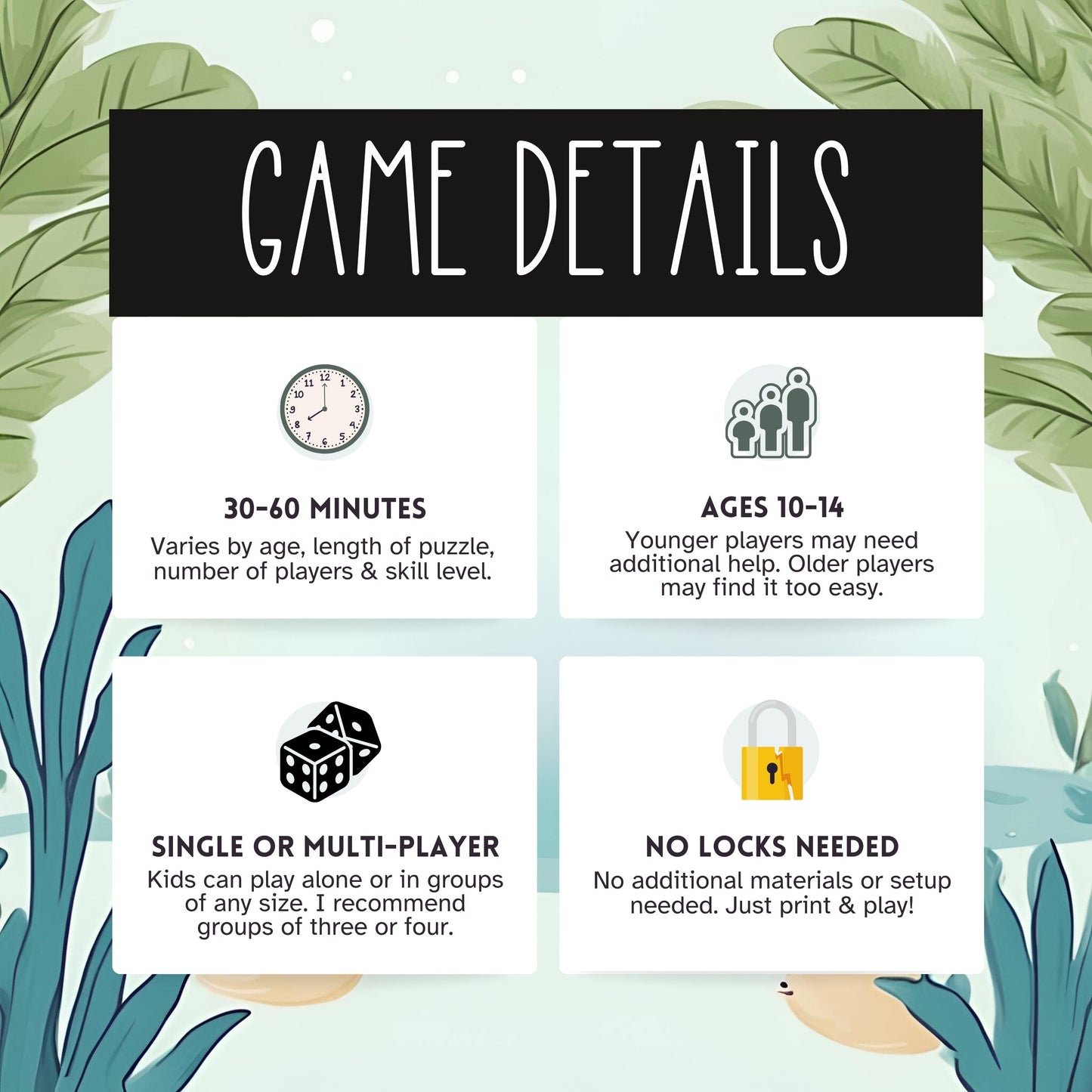 Baby Axolotl Escape Room Kit For Birthday Parties And Other Special Events