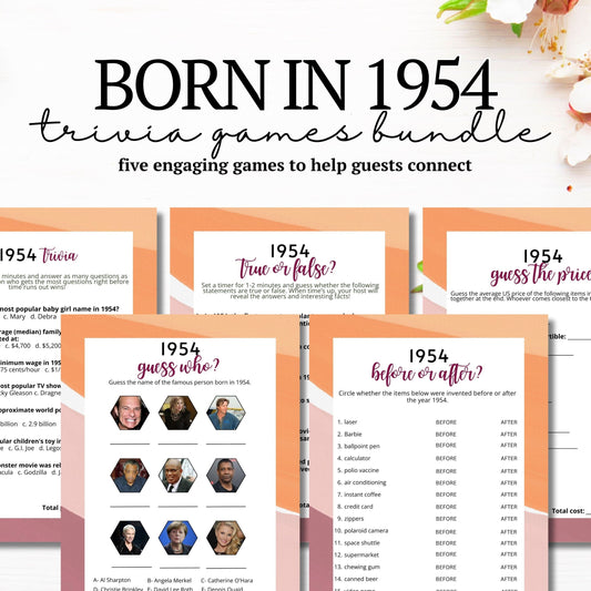 Born in 1954 Trivia Bundle