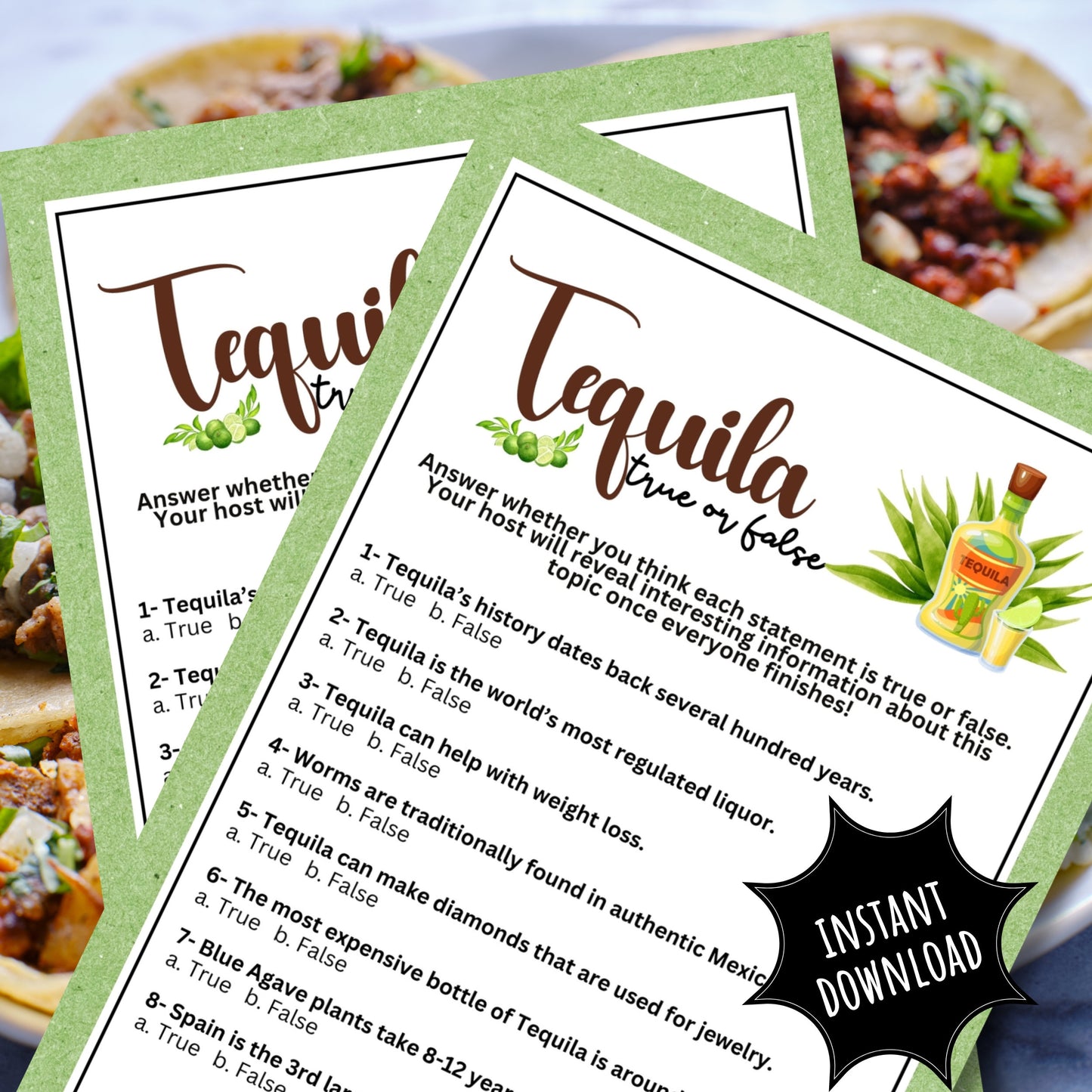 Tequila True Or False Trivia