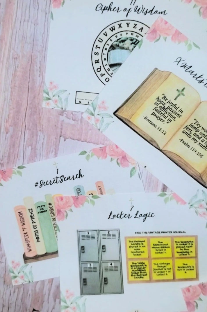 video of women's ministry "The Locked Legacy Letter" printable escape room from Party Prints Press